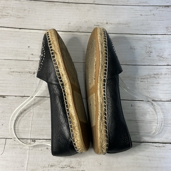 Brighton Black Leather Silver Studded Jett Espadrilles - Picture 5 of 11